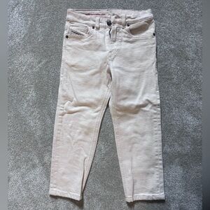 Diesel Cream Denim Jeans with Red Logo Tag